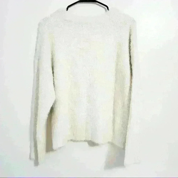 FRNCH Paris White Cropped Crew Neck Sweater - Picture 6 of 9